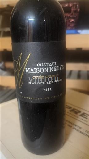 Bordeaux Blaye-Côtes-de-Bordeaux Château Maison Neuve L'Apparite 2010