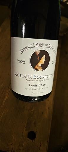 Bourgogne Coteaux bourguignons Louis Chavy Hommage à Marie de Bourgogne 2022