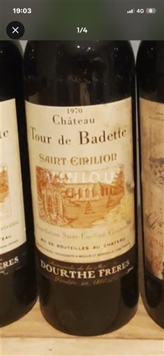Bordeaux Saint-Émilion Château Tour de Badette 1970