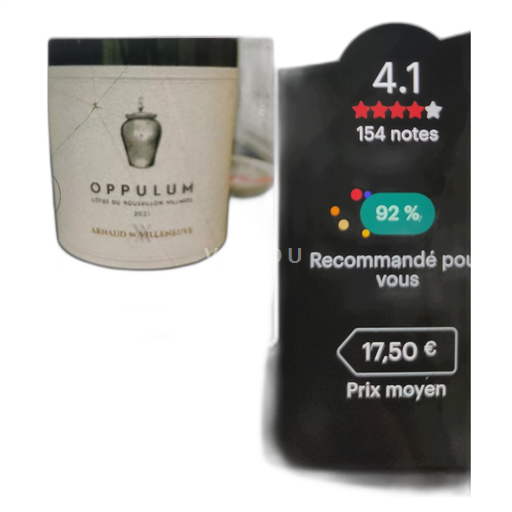 Roussillon Côtes du Roussillon Villages Arnaud de Villeneuve Oppulum 2021
