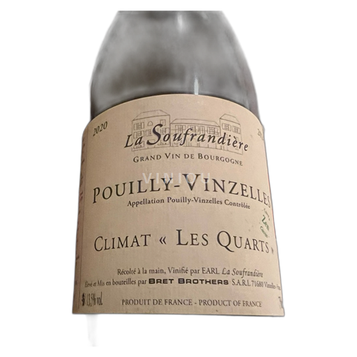 Bourgogne Pouilly-vinzelles Grand Cru La Soufrandière Les Quarts 2020