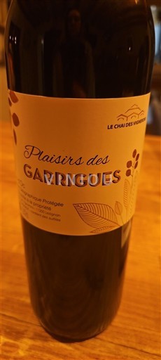 Sudoeste Côtes de Gascogne Le Chai des Vignerons Plaisirs des Garrigues Não Sazonado