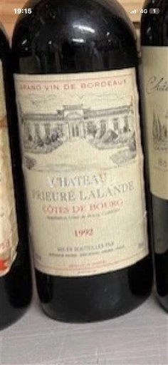 Bordéus Côtes-de-bourg Château Prieuré Lalande 1992