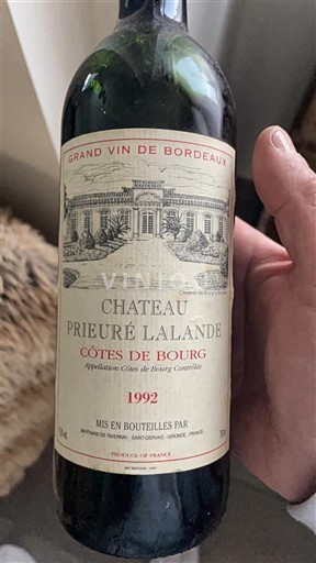 Bordeaux Côtes-de-bourg Château Prieuré Lalande 1992