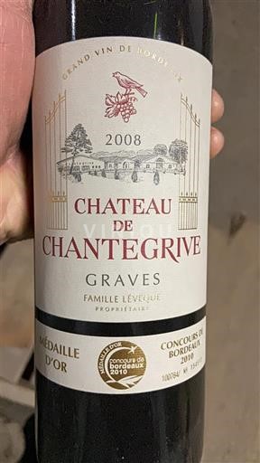 Bordeaux Graves Château Chantegrive 2008
