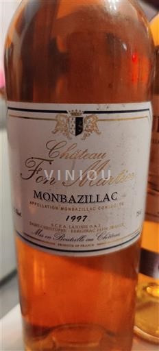 Sud-Ovest Monbazillac Château Fon Martiot 1997