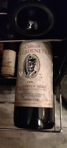 Thung lũng Rhône Costières-de-nîmes Château La Cadenette 1990
