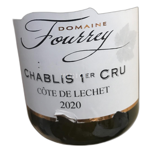 Burgundi Chablis Premier Cru Domaine Fourrey Côte de Lechet 2020