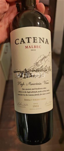 Mendoza Catena High Mountain Vines 2022