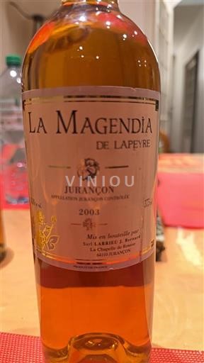 Tây Nam Jurançon Domaine Lapeyre La Magendia 2003