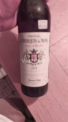 Bordeaux Saint-Émilion Château Marquis de Mons 1975