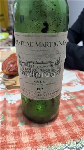 Bordéus Médoc Château Martignan 1982