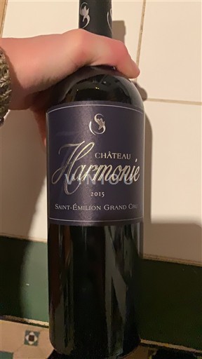 Bordeaux Saint-Émilion Grand Cru Grand Cru Château Harmonie 2015