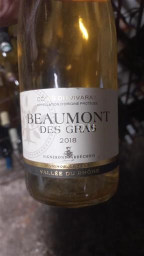 Thung lũng Rhône Côtes-du-vivarais Beaumont des Gras 2018