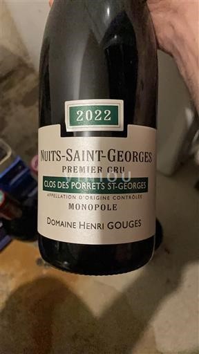 Burgund Nuits-Saint-Georges Premier Cru Domaine Henri Gouges Clos des Porrets St-Georges 2022