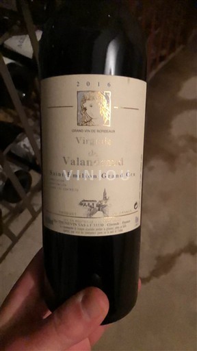 Bordeaux Saint-Émilion Grand Cru Valandraud Virginie de Valandraud 2016