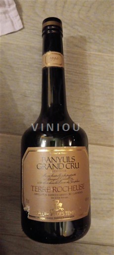 Roussillon Banyuls Grand Cru Les Templiers Terre Rocheuse Không niên vụ