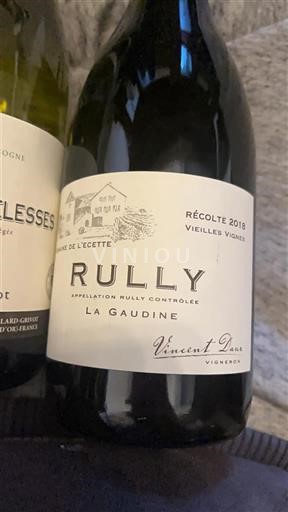 Borgonha Rully Domaine L'Écette La Gaudine 2018
