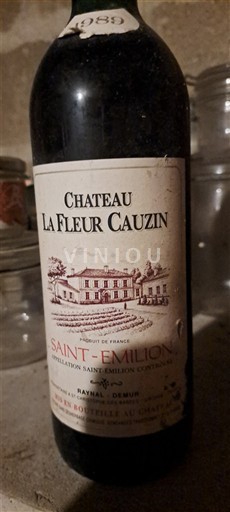 Bordeaux Saint-Émilion Château La Fleur Cauzin 1989