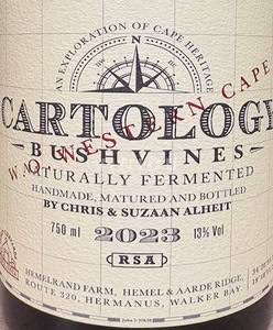 Costa Sur del Cabo Walker Bay Alheit Vineyards Cartology Bush Vines 2024