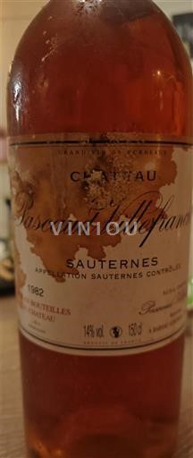 Bordeaux Sauternes Château Pascaud-Lillhane 1982