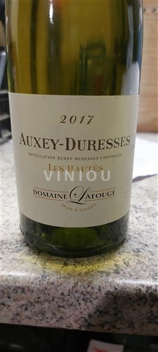 Bourgogne Auxey-duresses Domaine Lafouge Les Hautes 2017