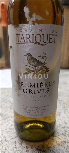 Sudoeste Côtes de Gascogne Domaine Tariquet Premières Grives 2016