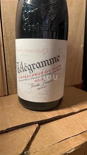 Vallée du Rhône Châteauneuf-du-pape Famille Brunier Télégramme 2015