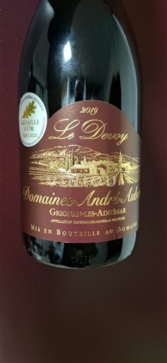 Thung lũng Rhône Grignan-les-adhémar Domaine André Aubert Le Devay 2019
