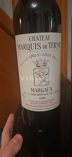 Bordeaux Margaux Grand Cru Château Marquis de Terme 1999