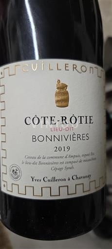 Vallée du Rhône Côte-rôtie Yves Cuilleron Bonnivières 2019