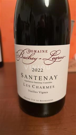Vine Rouge sec Les Charmes Vieilles Vignes Domaine Bachey-Legros 2022 Frankrig Bourgogne Santenay AOC