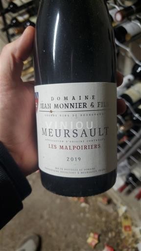 Bourgogne Meursault Domaine Jean Monnier & Fils Les Malporiers 2019