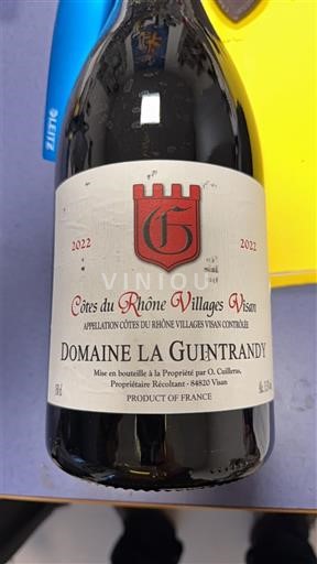 Thung lũng Rhône Không được chỉ định Domaine La Guérintrandy 2022