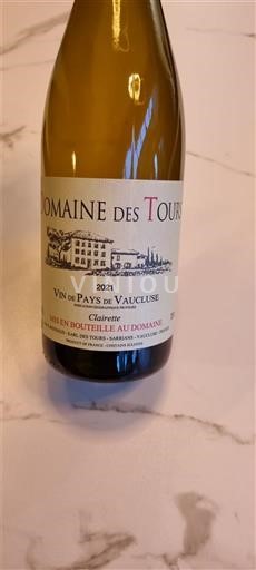 Provence, hạ lưu Rhône, Corse Vaucluse Domaine Des Tours Clairette 2021