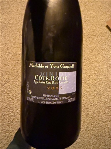 Rhônedalen Côte-rôtie Mathilde et Yves Gangloff La Barbarine 2023
