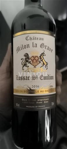 Bordeaux Lussac-saint-émilion Château Milon la Grave 2016
