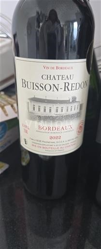 Vine Rouge sec Château Buisson-Redon 2022 Frankrig Bordeaux AOC