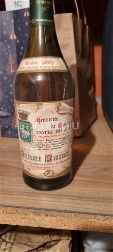 Jura Côtes du Jura Henri Maire Henriette de Quingey 2002