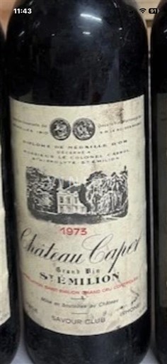 Bordeaux Saint-Émilion Grand Cru Château Capet 1973
