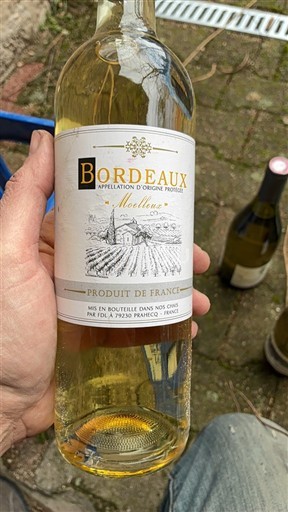 Vinos Blanc moelleux 79230 prahec Non millésimé Francia Burdeos Bordeaux AOC