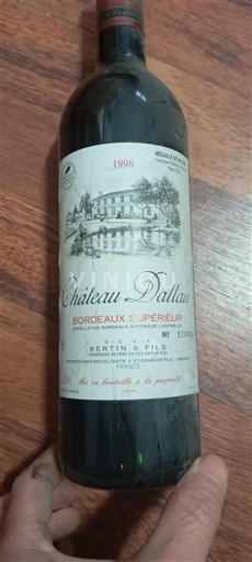 Bordeaux Bordeaux Supérieur Château Dallau 1998