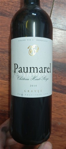 Bordeaux Graves Château Haut-Roys Paumarel 2014