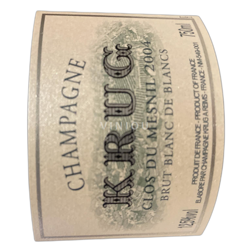 Champagne Krug Clos du Mesnil 2004