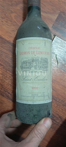 Bordéus Saint-Émilion Château Andron de Lescours 1992