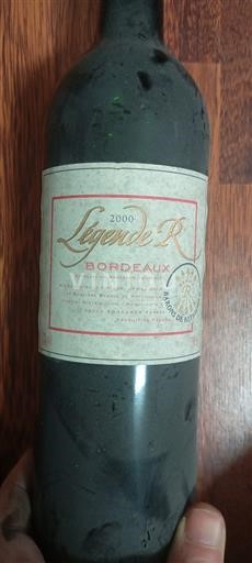 Vinos Rouge sec Légende R Domaine Domaines Barons de Rothschild (Lafite) 2000 Francia Burdeos Bordeaux AOC
