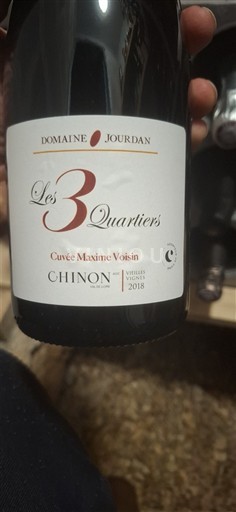 Loirevallei Chinon Domaine Jourdan Les 3 Quartiers - Maxime Voisin 2018