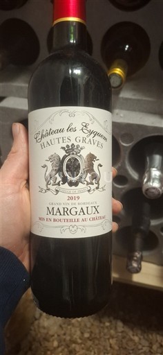 Bordeaux Margaux Château Les Eygueys Hautes Graves 2019