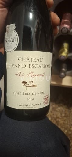 Valle del Rodano Costières di Nîmes Château Grand Escalion Li Raucoulè 2019