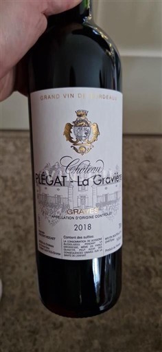 Bordeaux Graves Château Plégat-La Graviere 2018